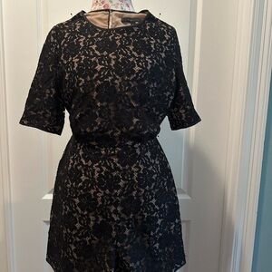 BCBGMaxAzria Black Lace Jumpsuit